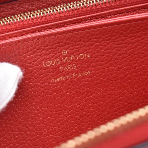 LOUIS VUITTON Zippy Wallet Long Monogram Empreinte Leather Red - Picture 12 of 16